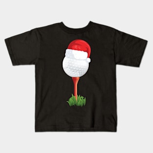 Santa Golf Ball Christmas Funny Golfing Lovers Golfing Life Kids T-Shirt